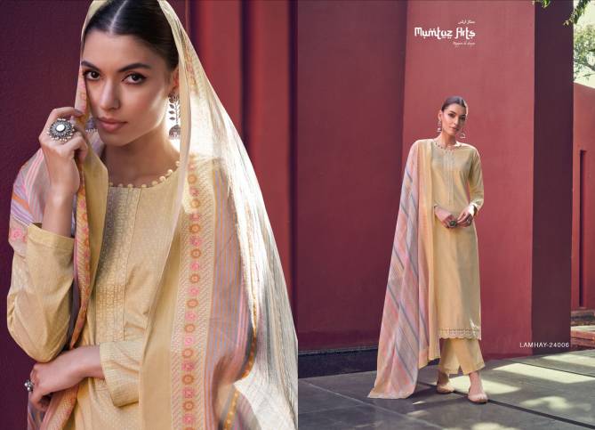 Lamhay By Mumtaz Arts Printed Cotton Dress Material Catalog